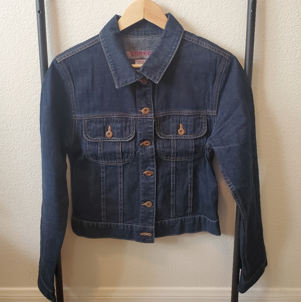 📍Silver Jeans denim jacket sz M